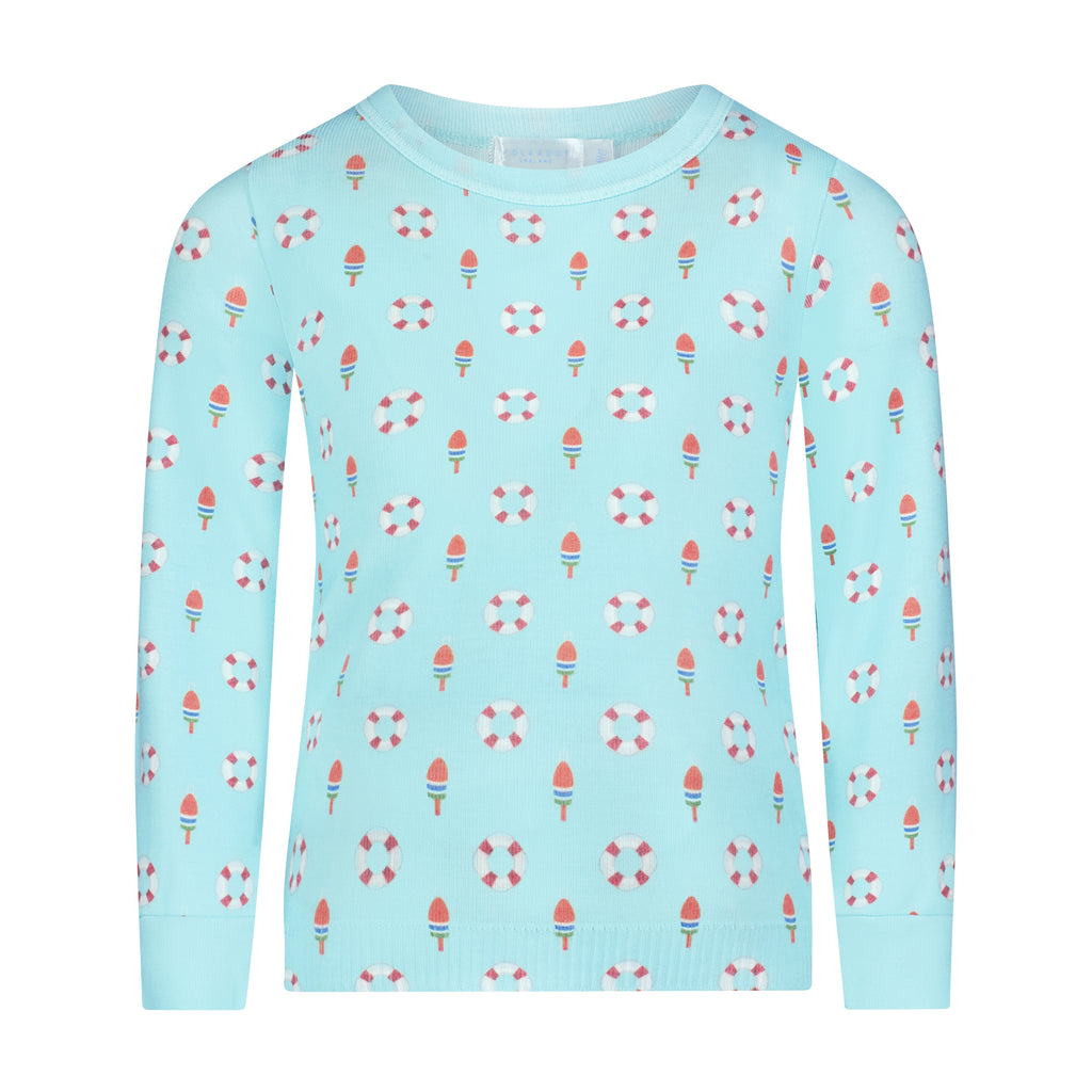 Polkadot Boys Henry Classic Set Crew LS & Pant - Buoy Print