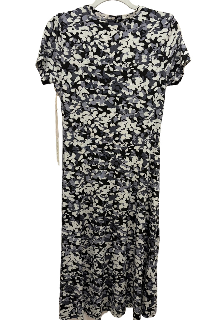 RANDY JILL~ Floral short sleeve crew midi dress