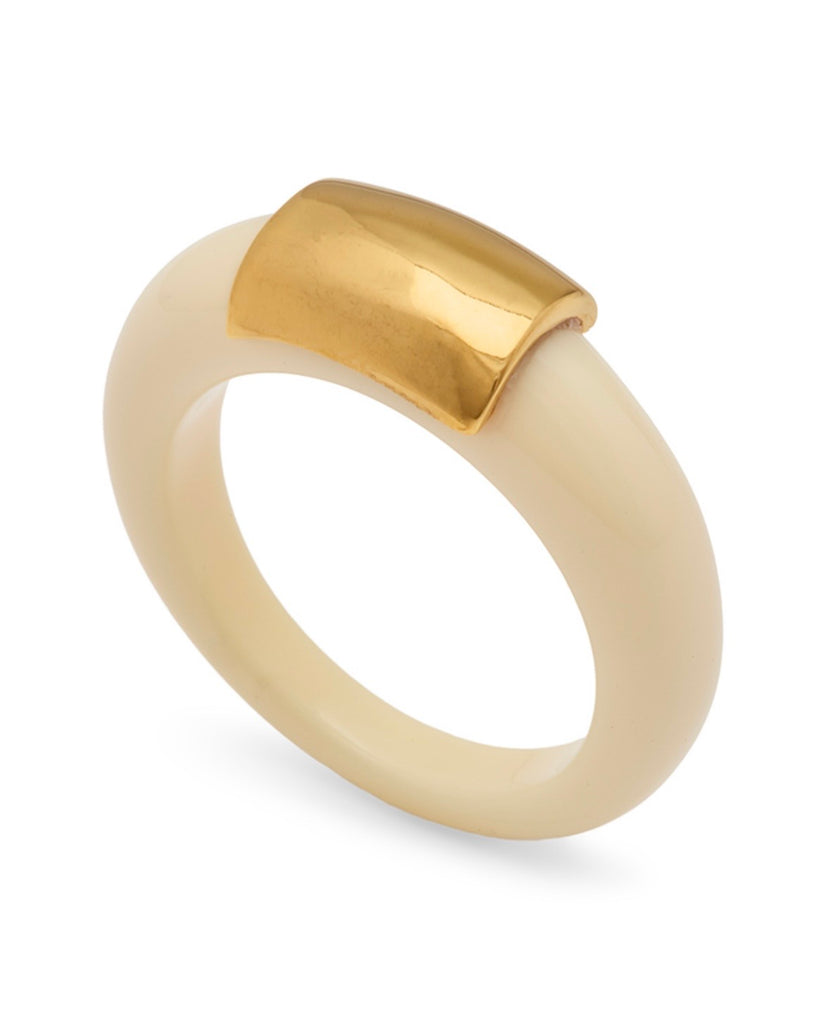 LUCAS JACK~ Resin ring with gold center piece R43