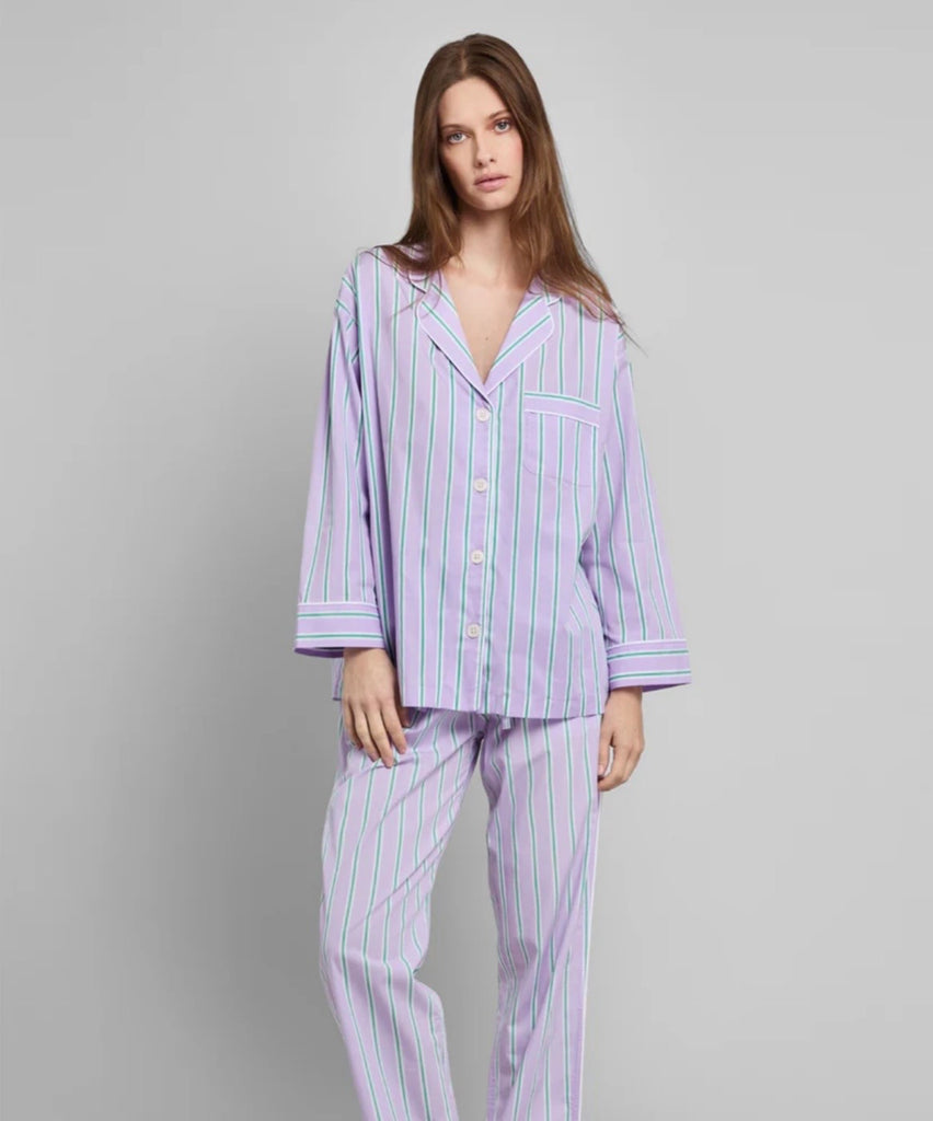 SLEEPY JONES ~ Marina 2 pc pajama set lavender stripe