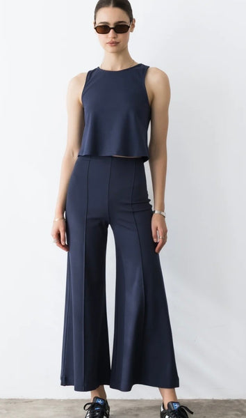 RIPLEY RADER~ Ponte cropped wide leg pant