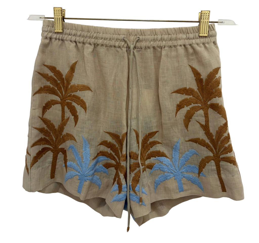 BENARAS~ BF Jamaica palm shirt and short set #24681/24671