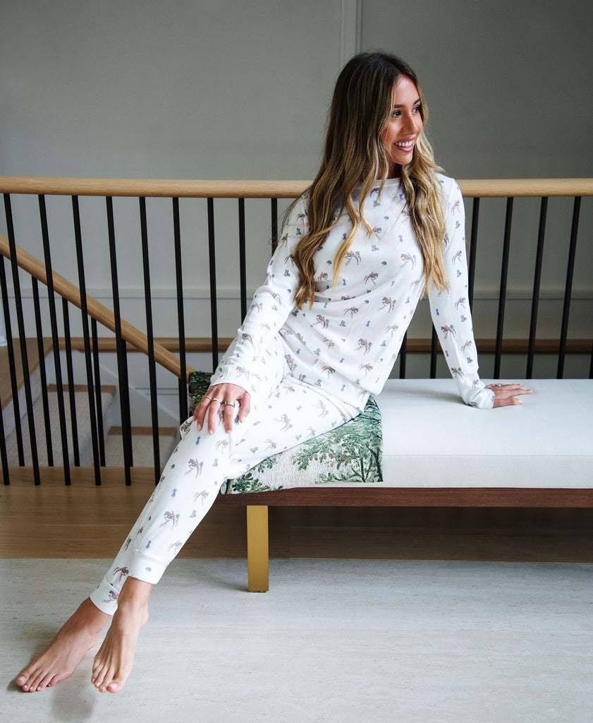 Polkadot JOGGER - Vintage Equestrian Print