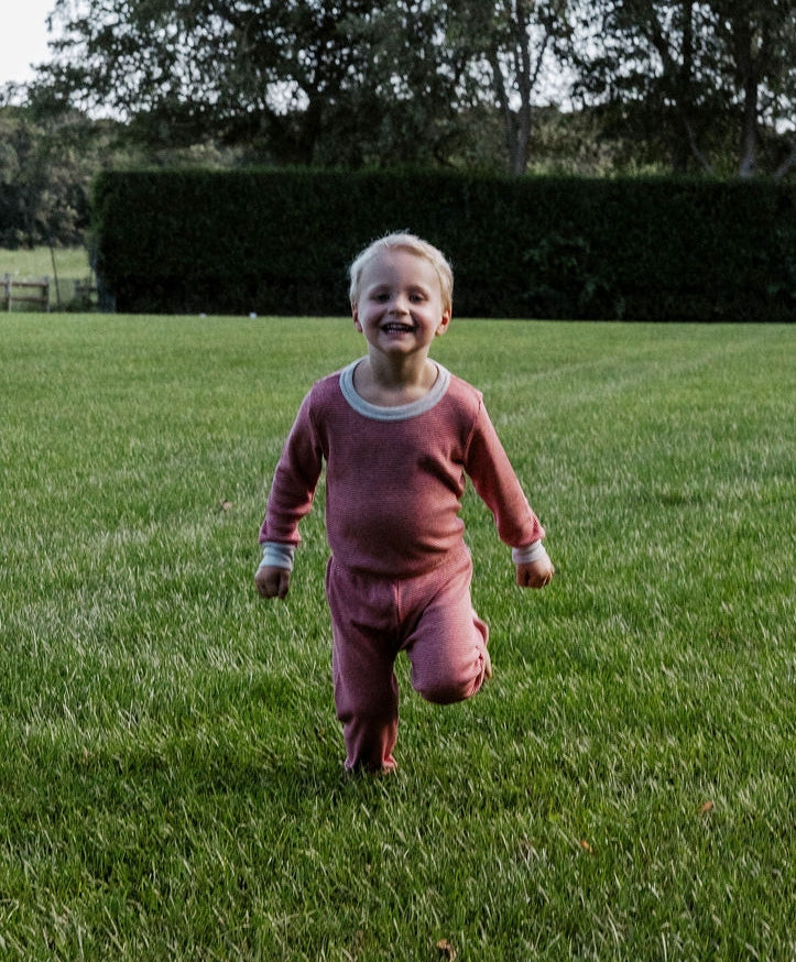 Kids Red/Grey Mini Stripe - Lookbook Photos
