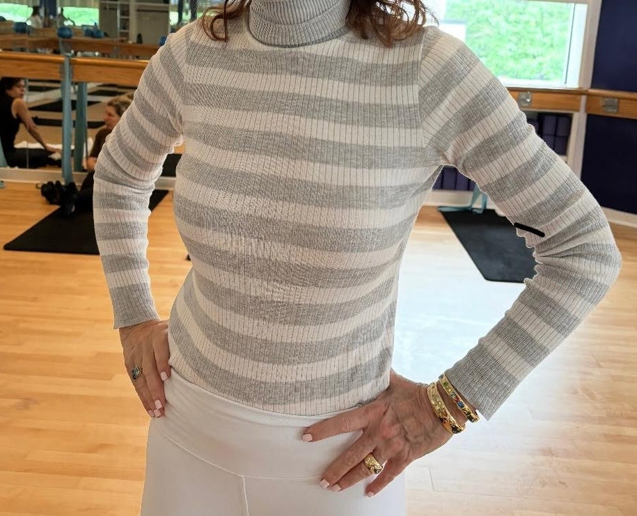 HEATHER GREY RIB KNIT - Lookbook