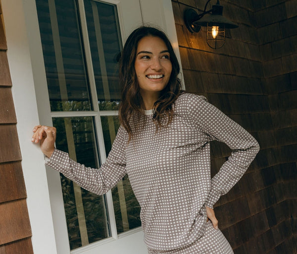 Polkadot RACHEL SLOUCHY - Brown Gingham Print