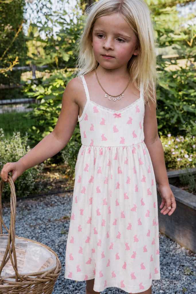 Girls Lee Classic Babydoll Gown - Pink Bunny Print