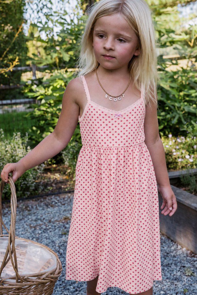 Girls Lee Classic Babydoll Gown - Red Dot Print