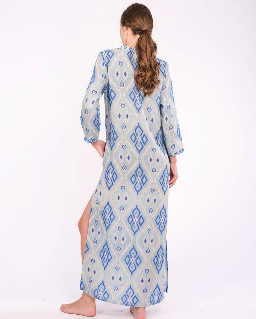 NIMO WITH LOVE~ Sapphire long ikat blue dress | RELAX HAMPTON NIMO WITH LOVE~ Sapphire long ikat blue dress | RELAX HAMPTON