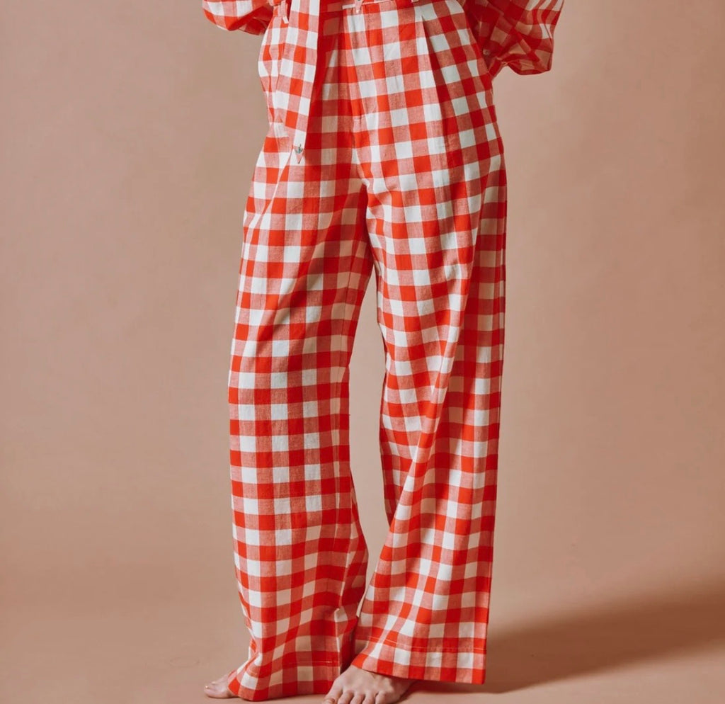 EMILE ET IDA~ Dali red gingham pant