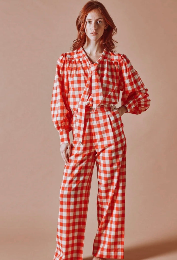 EMILE ET IDA~ Dali red gingham pant