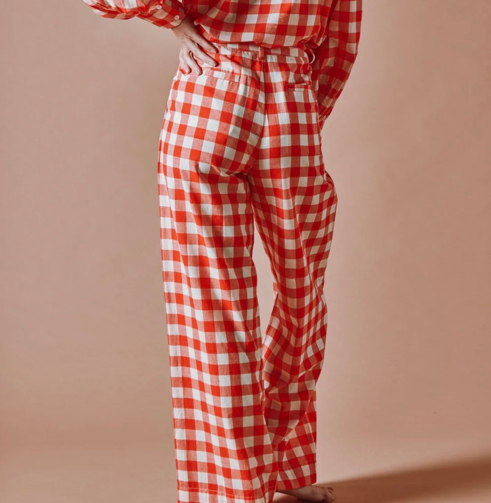 EMILE ET IDA~ Dali red gingham pant