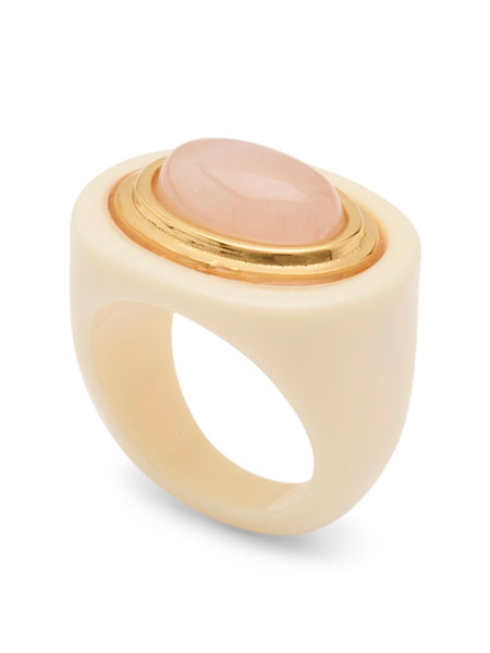 LUCAS JACK~ Chunky resin ring with large oval stone R131