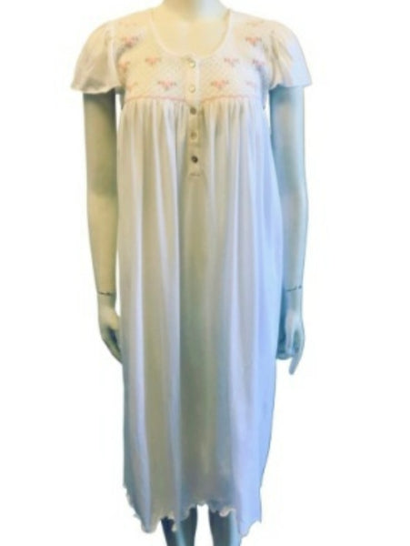 MARELLE~ Sue short sleeve long smock gown