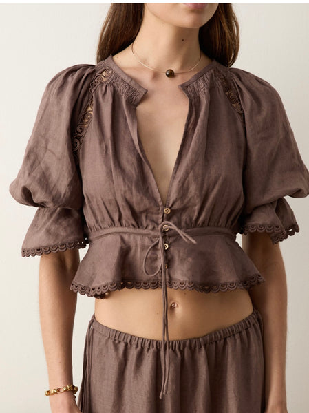 BOTEH~Myra crop blouse