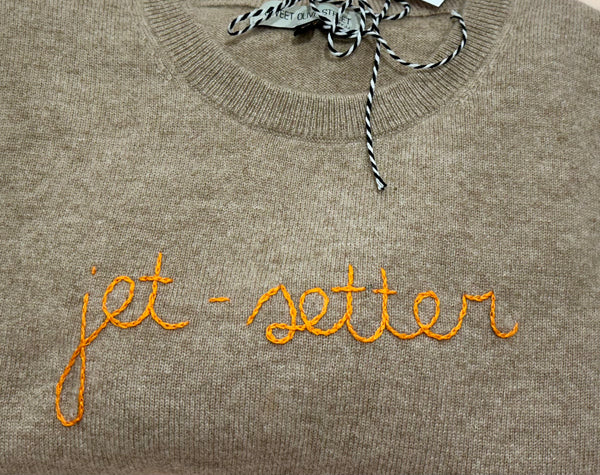 SWEET OLIVE STREET~Camel cashmere sweater “Jet Setter”