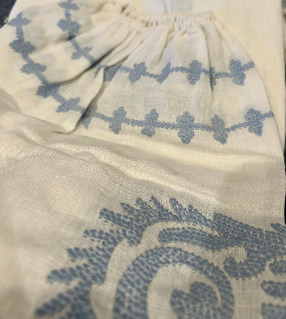 BENARAS~ Natural blue blouse 24905