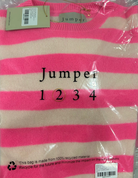 JUMPER 1234~ Stripe crewneck cashmere sweater