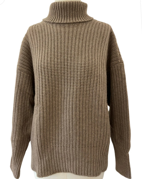 RICHARD GRAND~chunky stitch cashmere turtleneck 24054