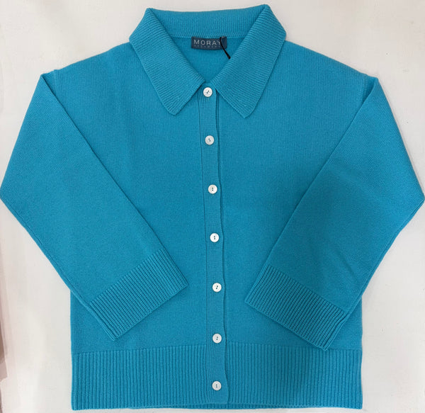 MORAY ~ Boxy button front polo sweater