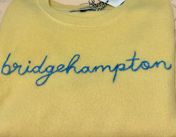 SWEET OLIVE STREET~ Yellow cashmere sweater “Bridgehampton”