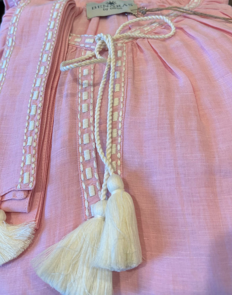 BENARAS~ Lt pink Kora kaftan 24901