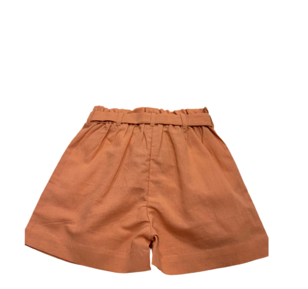 EARLY SUNDAY~ Joseph belted coral shorts