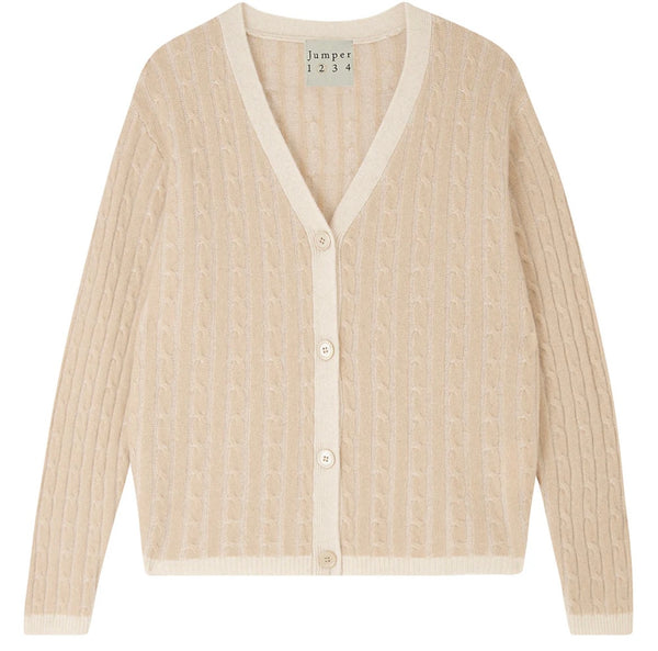 JUMPER 1234~ Oatmeal cashmere cable cardigan