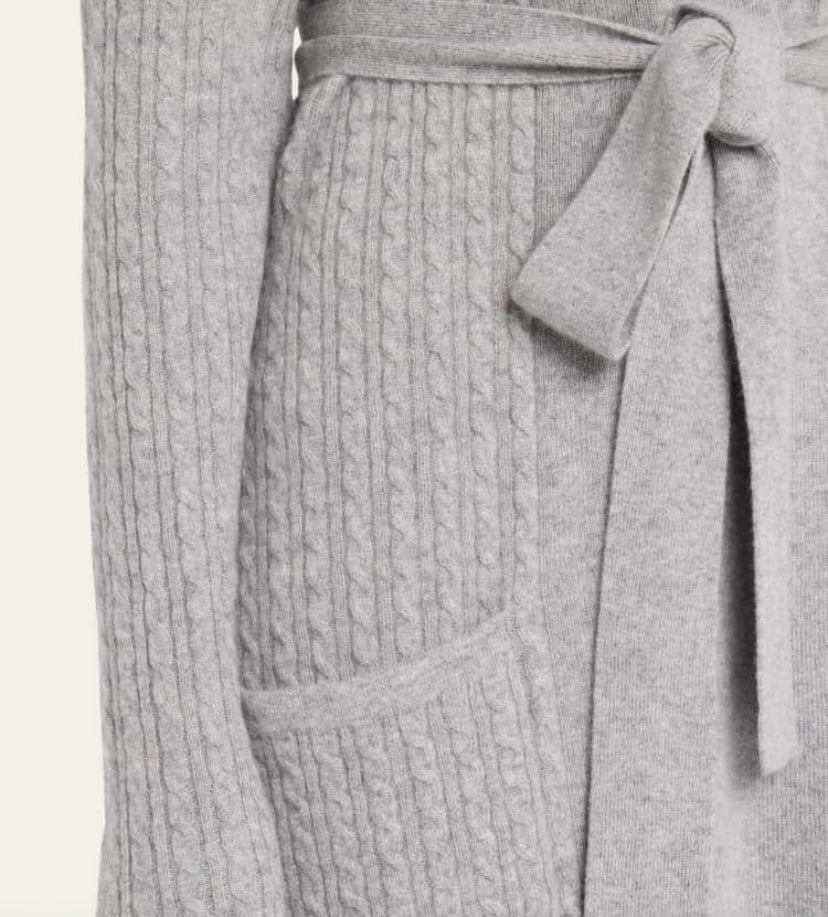 ARLOTTA~ #2020 Long cashmere cable robe