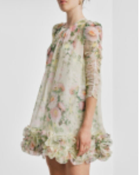 BYTIMO~ Organza frill short dress