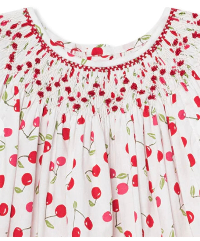 EMILY LACEY~Smocked cherry dress