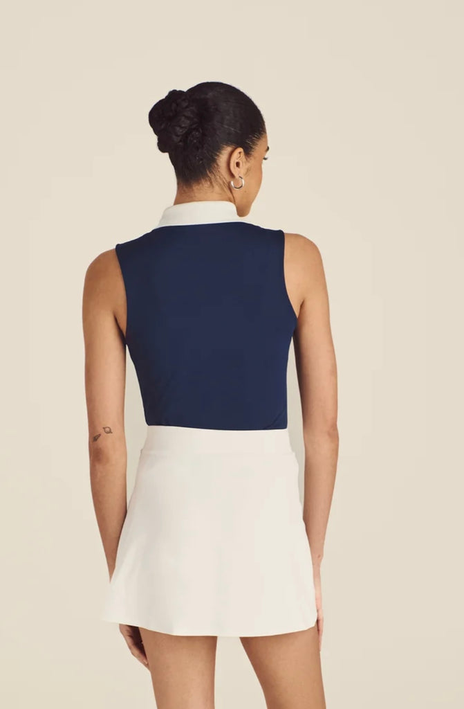 MALBON~ Claudia sleeveless polo