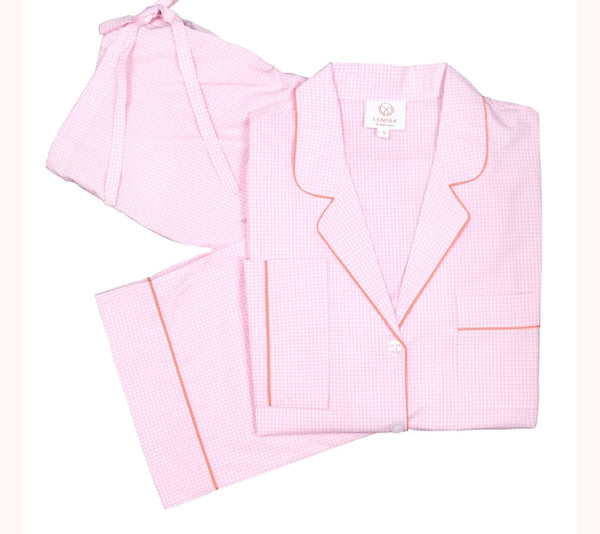LENORA~ Classic gingham 2 pc pajamas
