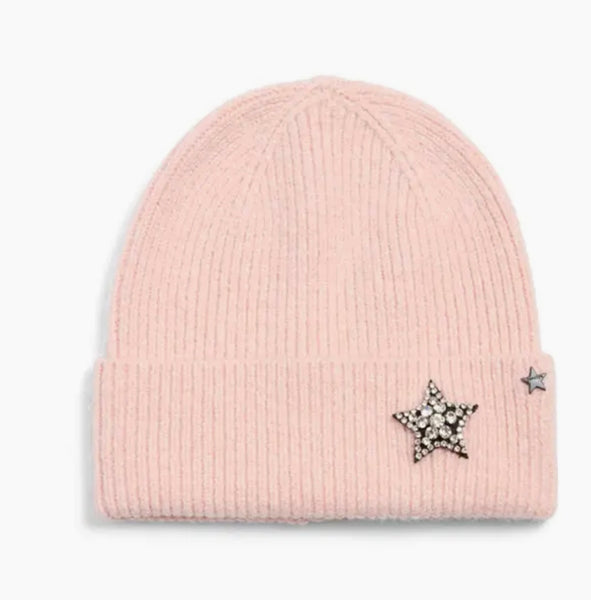 Blush moonlight knit hat