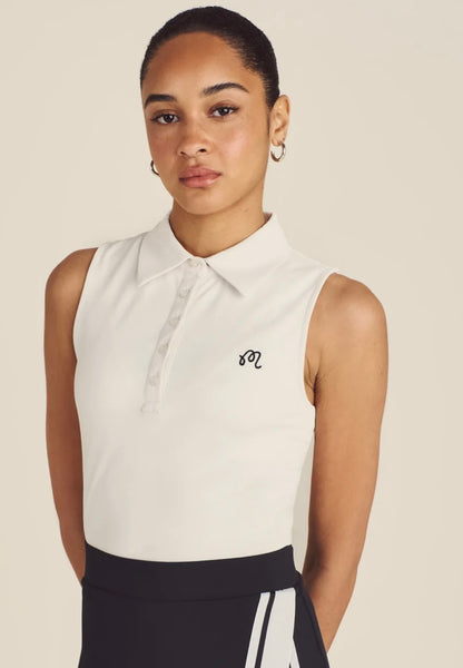 MALBON~ Claudia sleeveless polo