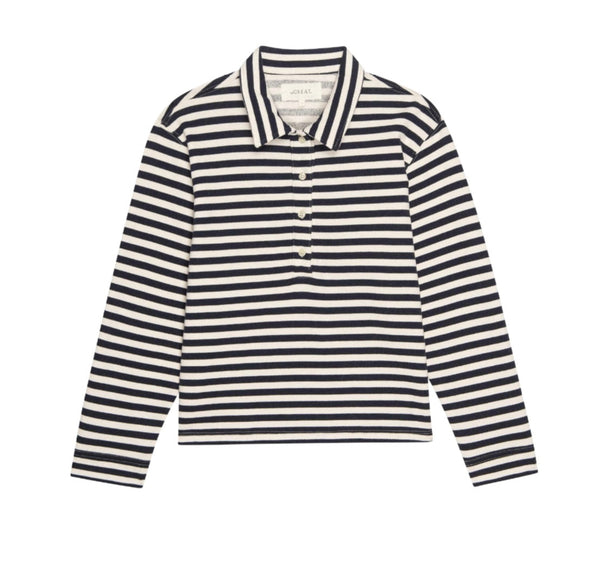 THE GREAT~ Striped rugby sweatshirt