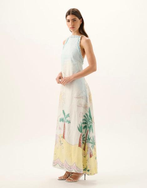 ROAME~ Cyma maxi dress tropical print