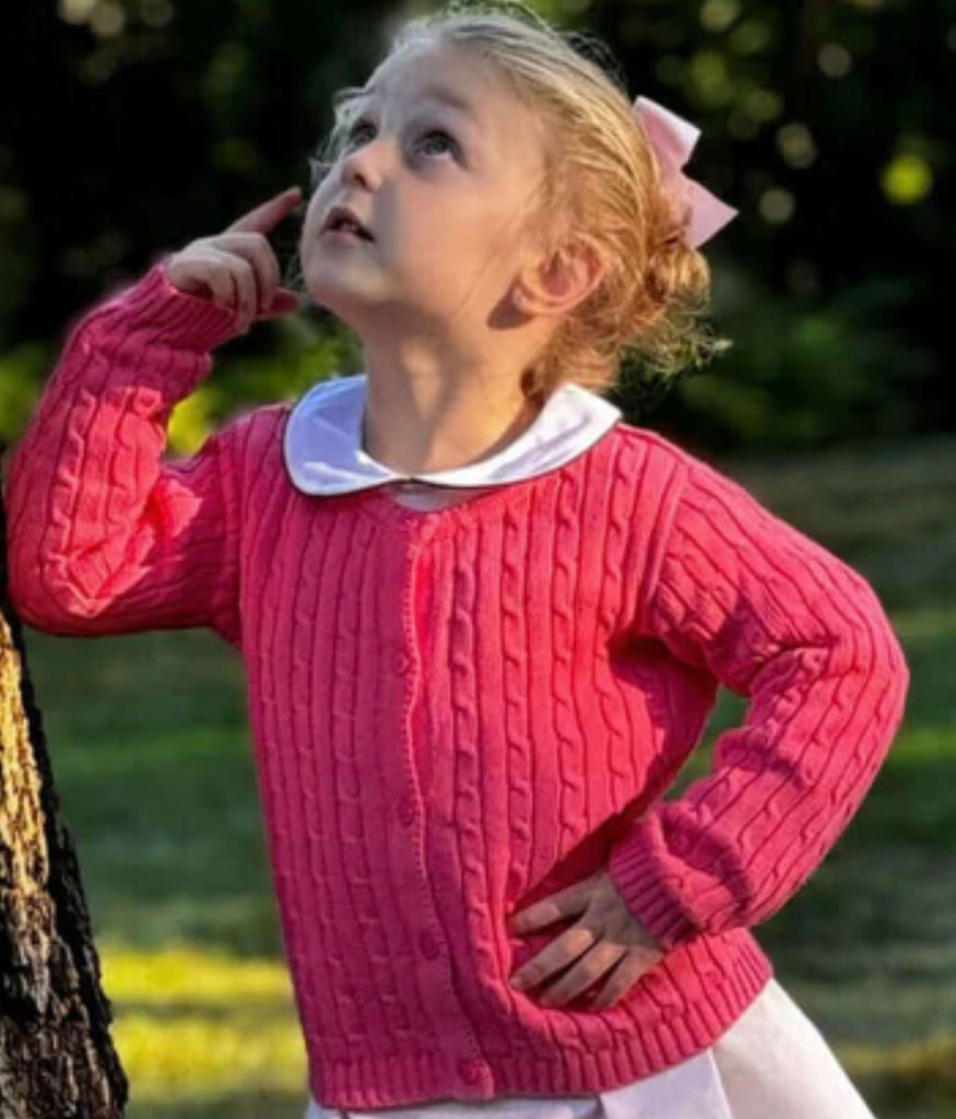 EMILY LACEY~ Cotton cable knit cardigan