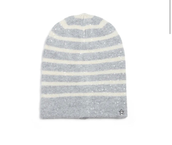 JOCELYN~ Sequin striped hat