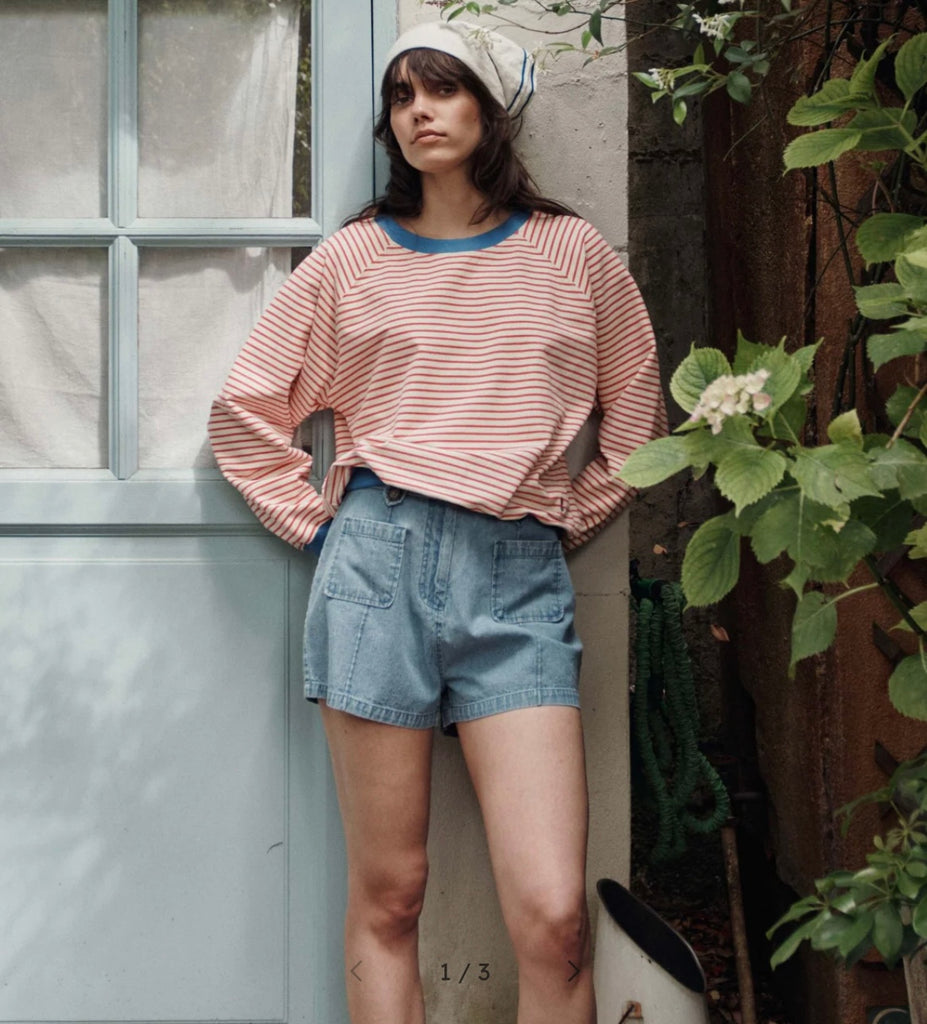 Emile et ida~ Daylor red stripe sweatshirt