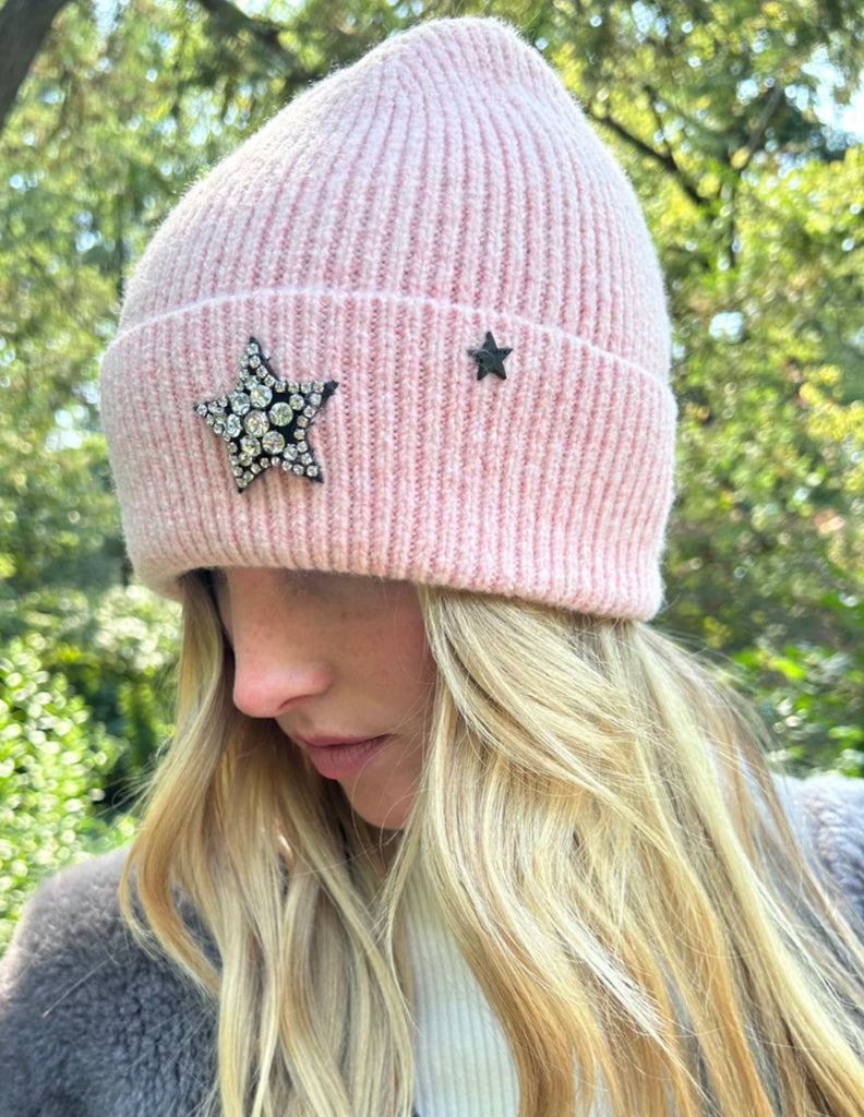 Blush moonlight knit hat