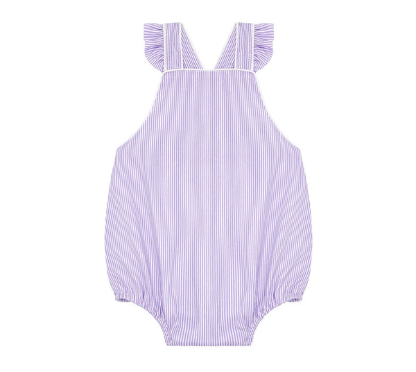 MINNOW~ Baby lavender stripe bubble romper