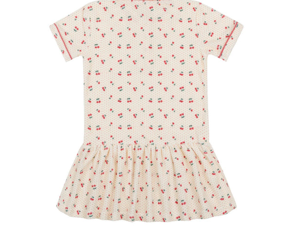 MINNOW~Cherry French Terry drop waist tennis dress