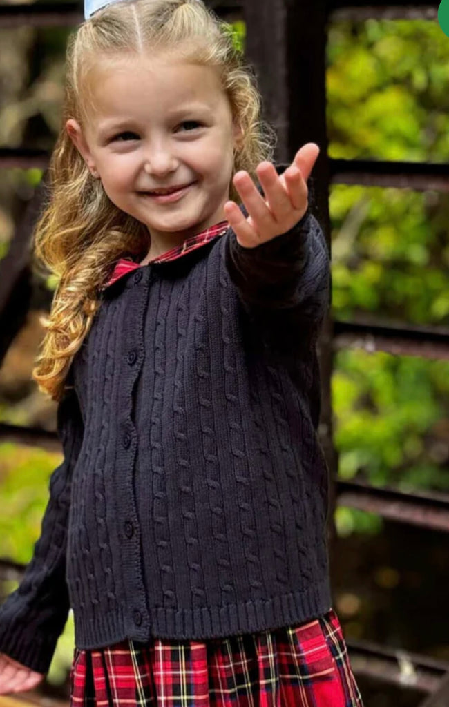 EMILY LACEY~ Cotton cable knit cardigan