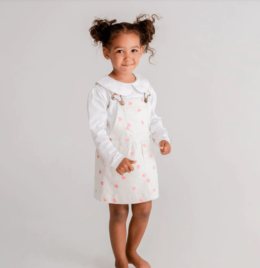 DOTTY DUNGAREES~ Heart Print Cord Dress