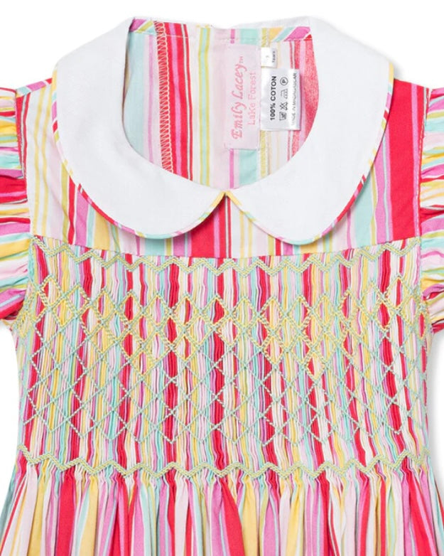 EMILY LACEY~ Smocked spring striped dress