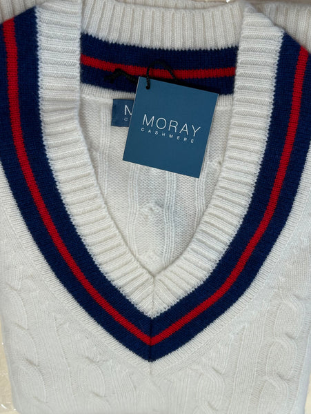 MORAY~ Kingston-Men’s tennis cable vneck sweater