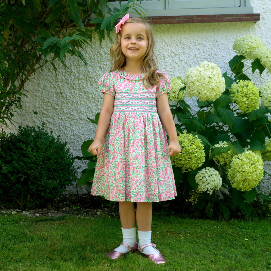 RACHEL RILEY~ Leafy floral smocked dress | RELAX HAMPTON RACHEL RILEY~ Leafy floral smocked dress | RELAX HAMPTON