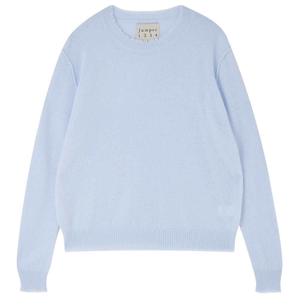 JUMPER 1234~ Distresses cashmere crewneck