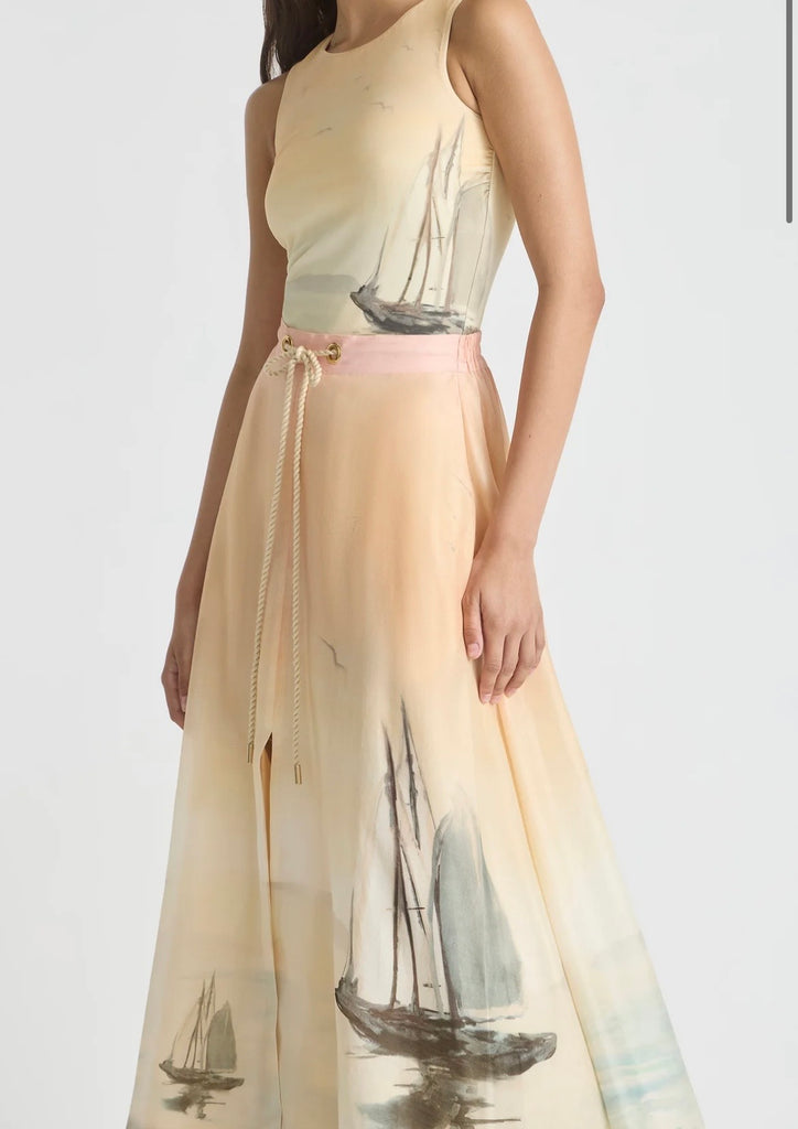 ANTIPODEON~ Deep water parachute maxi skirt